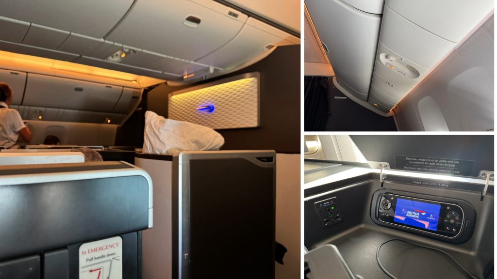 British Airways 777-300 Business Class Cabin & Charging Ports