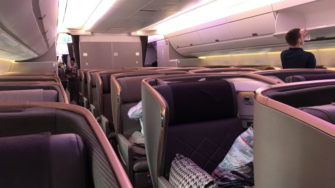 Singapore Airlines A350 Business Class Cabin