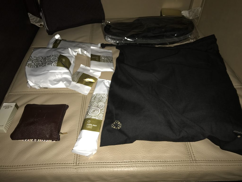 Etihad First Class Amenity Kit & Pyjamas