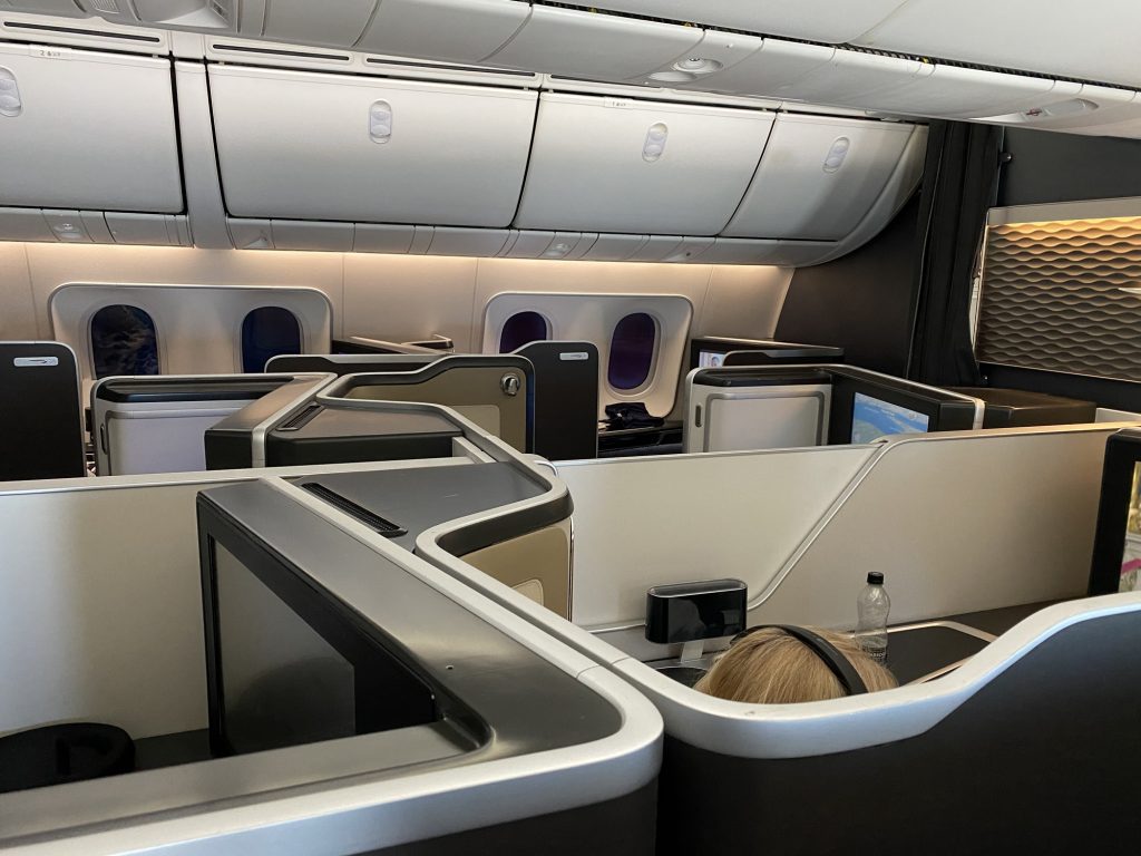 British Airways 787-9 First Class Cabin in a 1-2-1